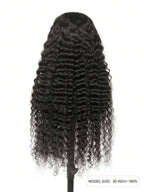 Deep Wave Wig 6x4 Lace Closure Glueless Wear and Go, Pre-Plucked Natural Hairline, 180% Density, 100% Human Hair, Low Maintenance, 8-30 In