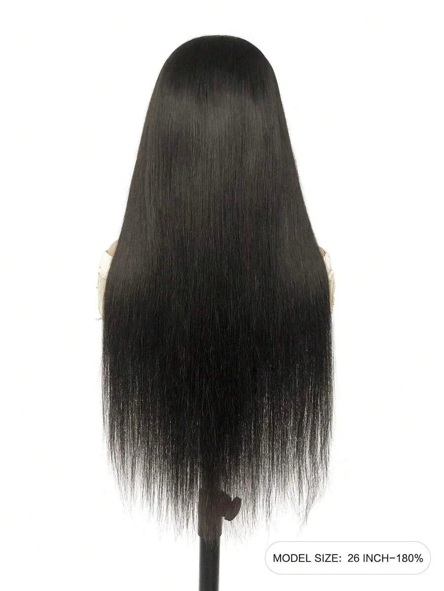 Straight Wig 6x4 Lace Closure Glueless Wear and Go, Pre-Plucked Natural Hairline, 180% Density, 100% Human Hair, Low Maintenance, 8-30 In