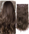 Clip-In Long Curly Hair Extension for Women – Instant Length & Volume, Easy Attach – Perfect for Everyday Wear & Special Occasions – Synthetic Fiber, Chocolate Brown