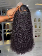 Glueless Deep Wave Lace Front Wig for Women – HD Transparent 13x4 Frontal, Wet & Wavy 200% Density, Pre-Plucked with Baby Hair – Perfect for Everyday Wear, Parties & Halloween – Brazilian Human Hair Blend, 6–30 Inch, Natural Black