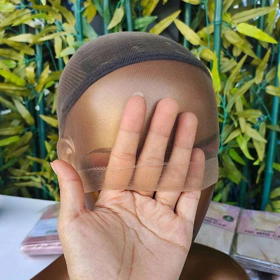 Invisible Breathable HD Wig Cap for Women – Ultra-Thin Stretchy Stocking Cap, 4-Piece Set – Perfect for Lace Front Wig Installs – Polyamide, One Size