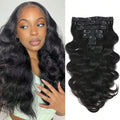 Body Wave Clip-In Hair Extensions for Women – 8-Piece Full Head Set, 120g Thick Double Weft – Perfect for Back to School & Everyday Wear – Brazilian Human Hair Blend, 8–24 Inch