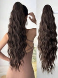 Long Wavy Claw Clip Ponytail Extension for Women – Natural Wavy Texture, Boho Style – Perfect for Everyday Wear – Synthetic Fiber, 26 Inch
