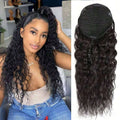 Water Wave Drawstring Clip-In Hair Extensions for Women – 8-Piece Full Head Set, 120g Thick Double Weft – Perfect for Back to School & Everyday Wear – Brazilian Human Hair Blend, 8–24 Inch