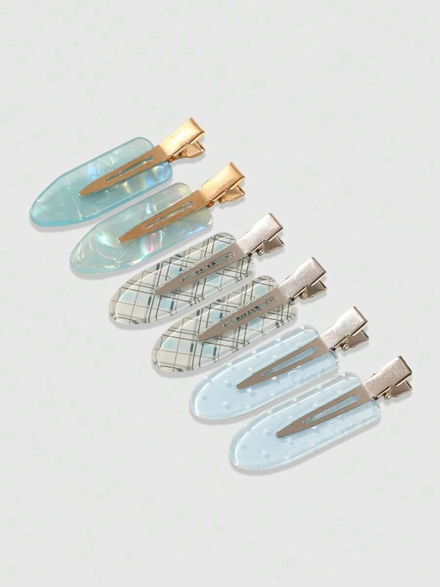 Retro Polka Dot Bangs Hairpin Clips for Women – 4-Piece Set, Cute Kawaii Style – Perfect for Daily Wear & Going Out – Metal, One Size