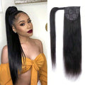 Magic Ponytail Straight Clip-In Extension for Women – Quick Attach, Instant Length – Perfect for Everyday Wear – Brazilian Human Hair Blend, 8–24 Inch