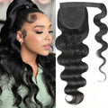 Magic Ponytail Body Wave Clip-In Extension for Women – Quick Attach, Instant Length – Perfect for Everyday Wear – Brazilian Human Hair Blend, 8 Inch
