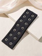 Anti-Slip Elastic Hollow-Out Headband for Women – Punk Gothic Style, Soft Stretch Fit – Perfect for Beach, Yoga, Sports & Daily Wear – Polyester, One Size