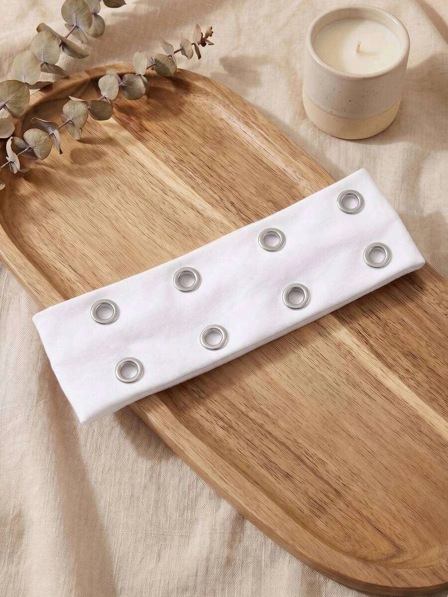 Anti-Slip Elastic Hollow-Out Headband for Women – Punk Gothic Style, Soft Stretch Fit – Perfect for Beach, Yoga, Sports & Daily Wear – Polyester, One Size