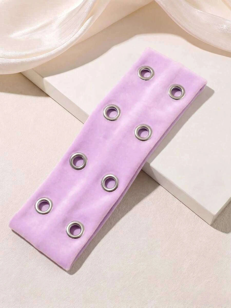 Anti-Slip Elastic Hollow-Out Headband for Women – Punk Gothic Style, Soft Stretch Fit – Perfect for Beach, Yoga, Sports & Daily Wear – Polyester, One Size