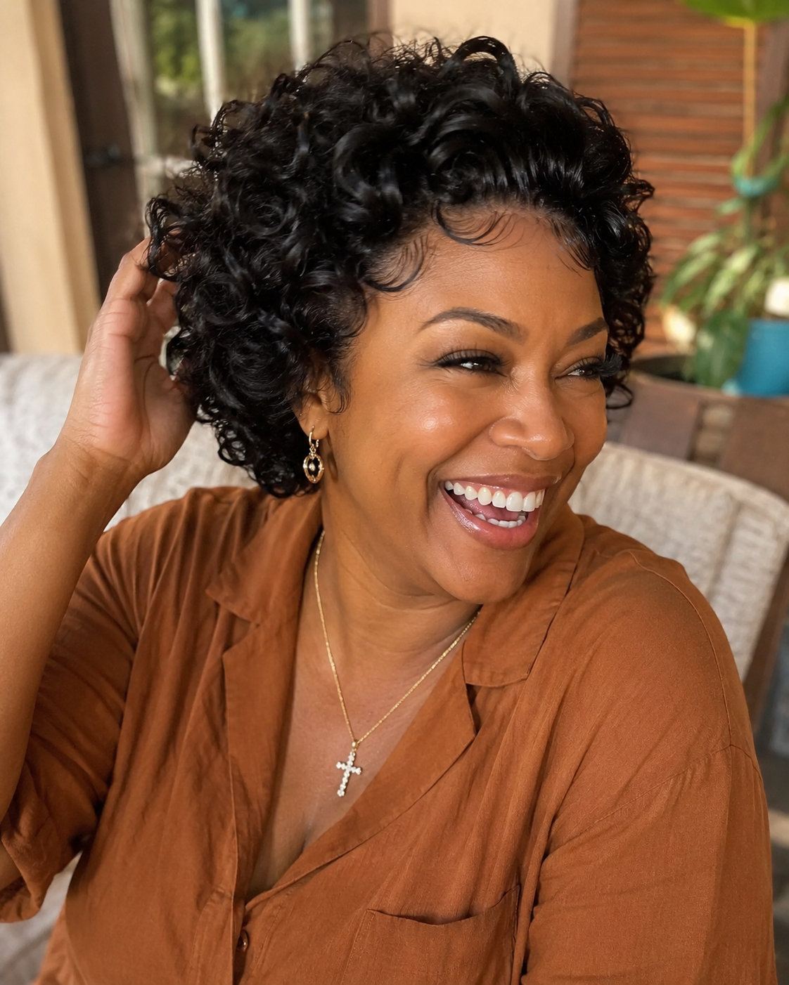 Free Part Pixie Bob Wig for Women – Black, Pre-Plucked with Baby Hair, Graceful Everyday Elegance – 13x4 HD Lace Front – Brazilian Human Hair Blend, 6–10 Inch
