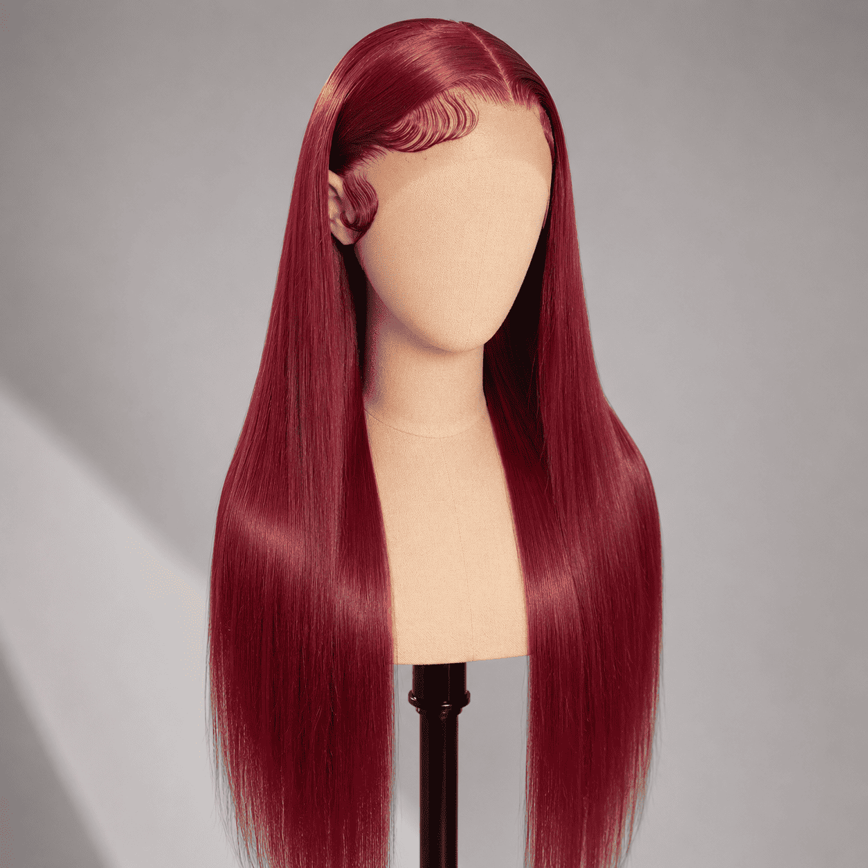 Glueless Straight Lace Front Human Hair Wig for Women – 13x4/13x6 Transparent Lace, Pre-Plucked with Baby Hair, 200% Density – Perfect for Everyday Wear & Special Occasions – Brazilian Human Hair Blend, 40 Inch, Burgundy