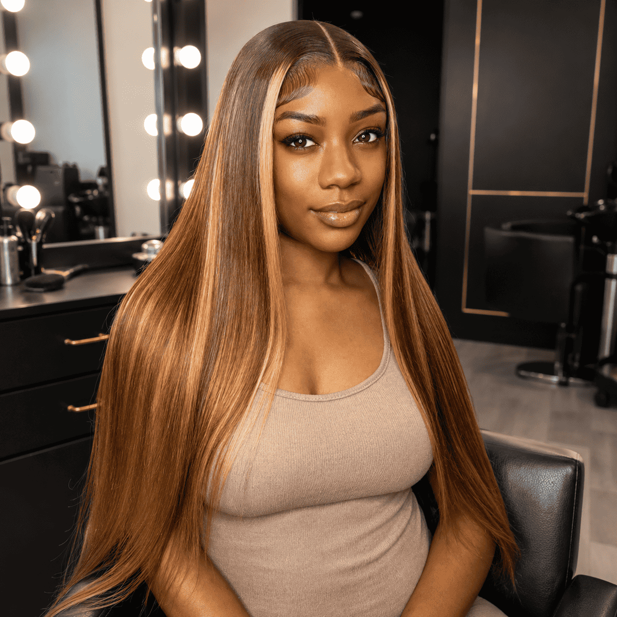 Glueless Straight Lace Front Human Hair Wig for Women – 13x4/13x6 Transparent Lace, Pre-Plucked with Baby Hair, 200% Density – Perfect for Everyday Wear & Special Occasions – Brazilian Human Hair Blend, 40 Inch, Brown & Honey Blonde Ombre (S4/27)
