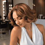 Glueless 90's Layer Cut Bob Wig for Women – 4x4 Pre-Cut Pre-Bleached Lace, Bouncy Wave Texture, Beginner-Friendly Wear & Go, 180% Density – Perfect for Daily Wear – 100% Human Hair, 8–10 Inch, Multiple Colors: Chocolate Brown & Natural