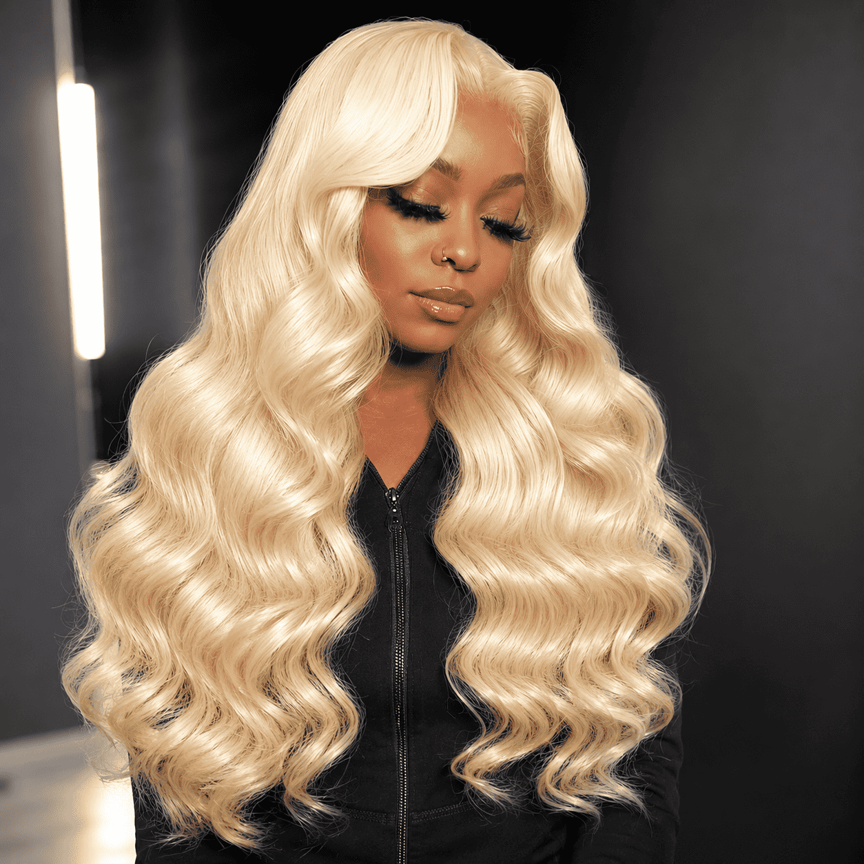 Glueless Body Wave Lace Front Human Hair Wig for Women – 13x4 HD Transparent Lace, Pre-Plucked Hairline – Perfect for Everyday Wear & Special Occasions – Brazilian Human Hair Blend, 8–34 Inch, Blonde (S613)