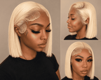 Glueless Short Bob Lace Front Human Hair Wig for Women – 13x4 HD Transparent Lace, Pre-Plucked with Baby Hair, 180% Density – Perfect for Everyday Wear & Bold Color Looks – 100% Human Hair, 8–14 Inch, 9 Trendy Colors