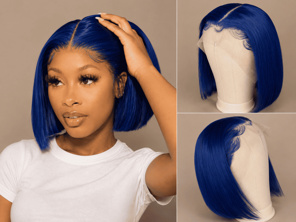 Glueless Short Bob Lace Front Human Hair Wig for Women – 13x4 HD Transparent Lace, Pre-Plucked with Baby Hair, 180% Density – Perfect for Everyday Wear & Bold Color Looks – 100% Human Hair, 8–14 Inch, 9 Trendy Colors