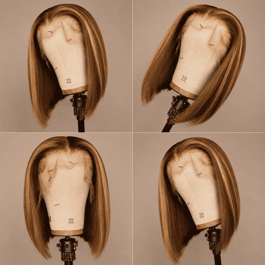 Glueless Short Bob Lace Front Human Hair Wig for Women – 13x4 HD Transparent Lace, Pre-Plucked with Baby Hair, 180% Density – Perfect for Everyday Wear & Bold Color Looks – 100% Human Hair, 8–14 Inch, 9 Trendy Colors