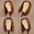 Glueless Short Bob Lace Front Human Hair Wig for Women – 13x4 HD Transparent Lace, Pre-Plucked with Baby Hair, 180% Density – Perfect for Everyday Wear & Bold Color Looks – 100% Human Hair, 8–14 Inch, 9 Trendy Colors