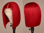 Glueless Short Bob Lace Front Human Hair Wig for Women – 13x4 HD Transparent Lace, Pre-Plucked with Baby Hair, 180% Density – Perfect for Everyday Wear & Bold Color Looks – 100% Human Hair, 8–14 Inch, 9 Trendy Colors