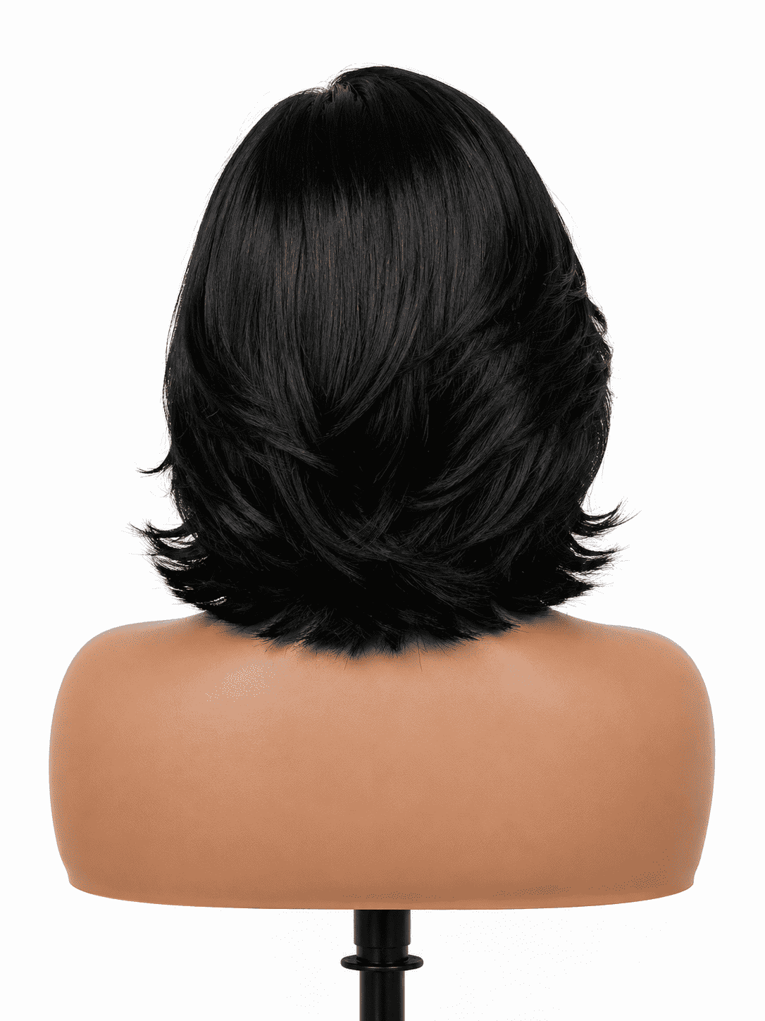 Sleek Side Part Bob Wig Natural Black, Classic Polished Waves, 4x4 Pre-Bleached Lace, 180% Density, Remy Human Hair, 8-10 In