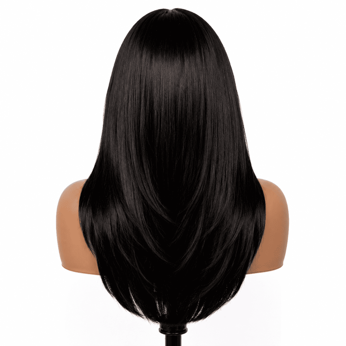 Silky Straight Wig with Wispy Bangs, Layered Cut French Fringe, 4x4 Pre-Cut Lace, Wear and Go, 180% Density, 100% Human Hair, 16-20 In