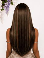 Silky Straight Wig with Wispy Bangs, Layered Cut French Fringe, 4x4 Pre-Cut Lace, Wear and Go, 180% Density, 100% Human Hair, 16-20 In