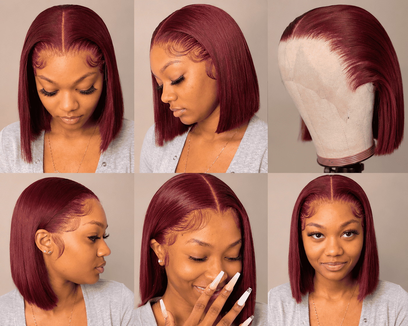 Glueless Short Bob Lace Front Human Hair Wig for Women – 13x4 HD Transparent Lace, Pre-Plucked with Baby Hair, 180% Density – Perfect for Everyday Wear & Bold Color Looks – 100% Human Hair, 8–14 Inch, 9 Trendy Colors