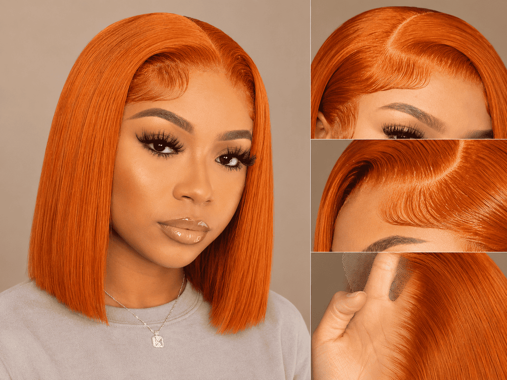 Glueless Short Bob Lace Front Human Hair Wig for Women – 13x4 HD Transparent Lace, Pre-Plucked with Baby Hair, 180% Density – Perfect for Everyday Wear & Bold Color Looks – 100% Human Hair, 8–14 Inch, 9 Trendy Colors