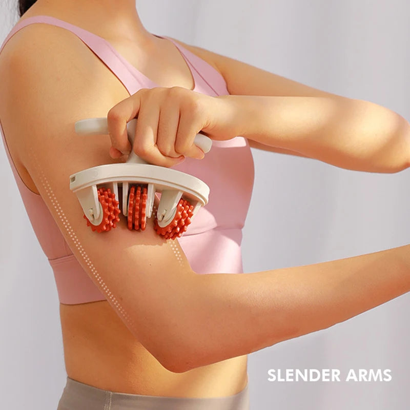 Ring Body Massager with 14 Soft Rubber Rollers