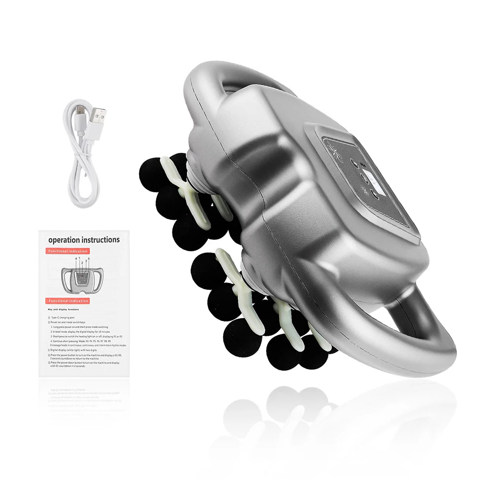 42-Head Fascia Gun — High-Frequency Vibration Massage Gun for Back, Waist, Neck & Shoulders
