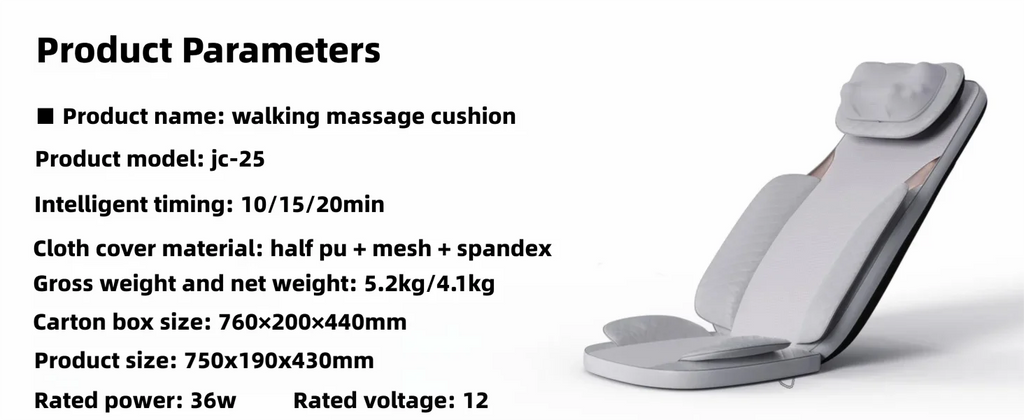 Back Massager Cushion with Kneading & Heat for Lower Back