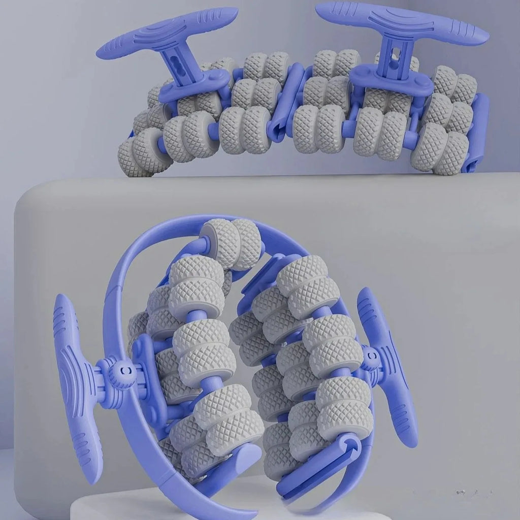 Ring Body Massager with 14 Soft Rubber Rollers