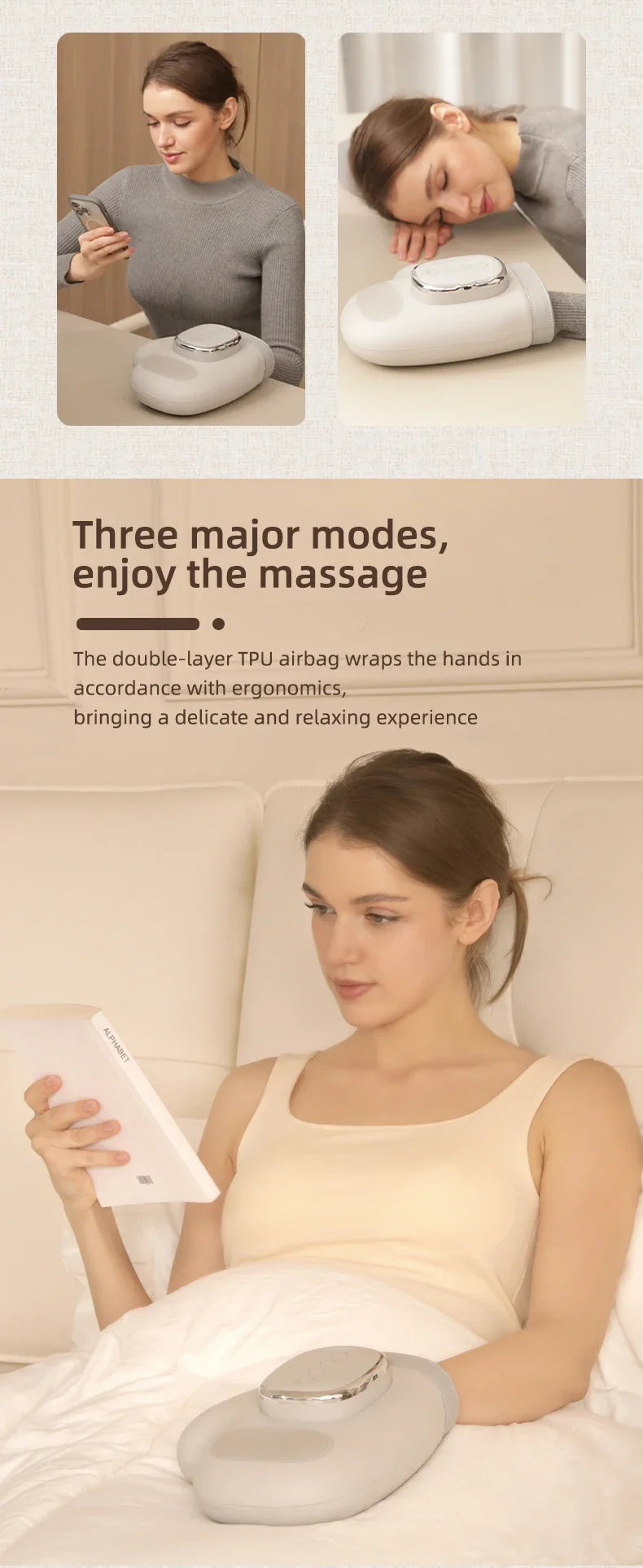 VIMYSHOW Hand Massager with Airbag Compression & Heat Therapy