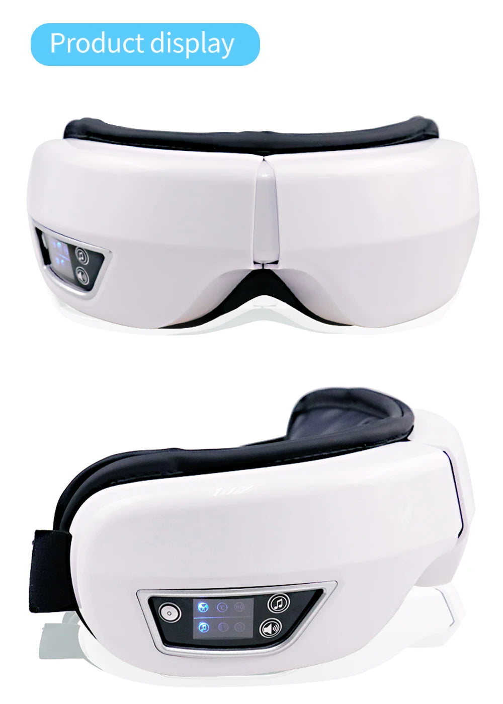 6D Smart Eye Massager Glasses with Vibration & Bluetooth