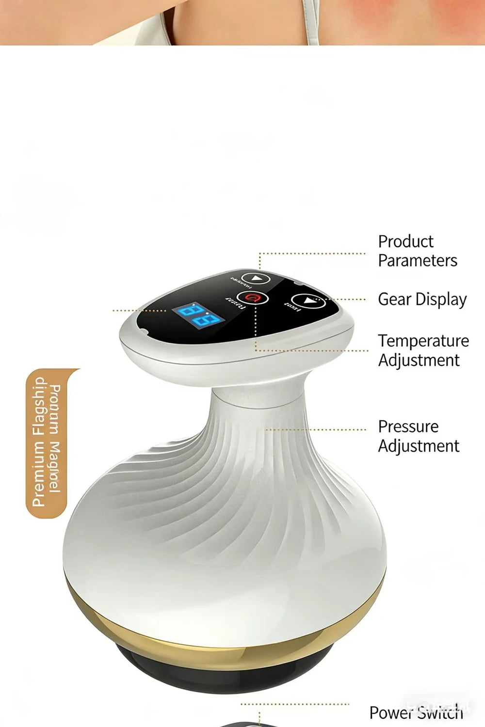 Electric Cupping & Scraping Massager – Heated Suction Anti-Cellulite Body Massager