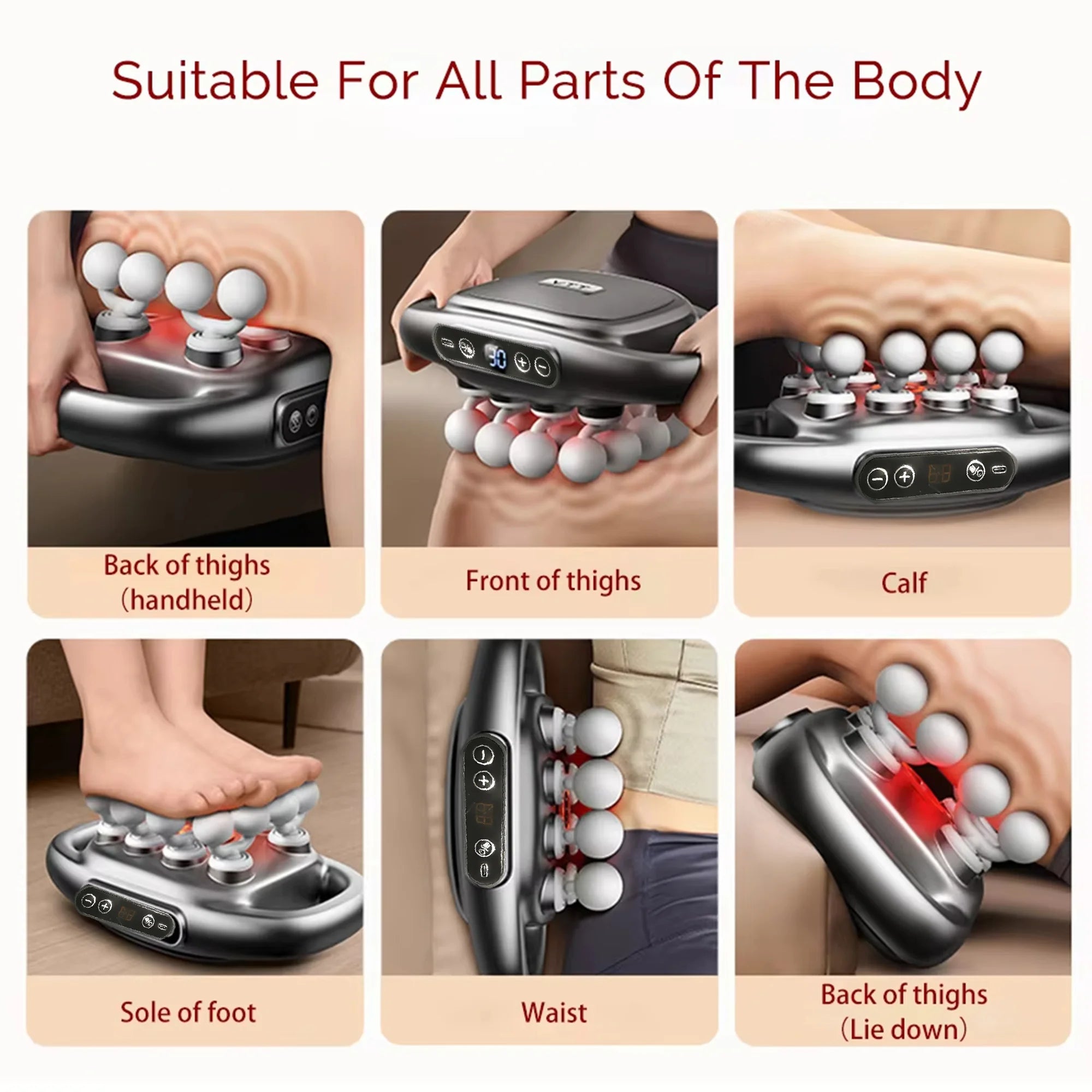 Massager Gun Set — 16 Heads Deep Tissue Electric Massager for Back, Shoulders, Legs & Feet (Pro)