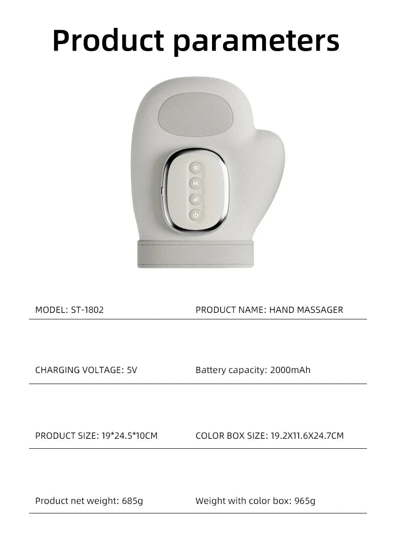 VIMYSHOW Hand Massager with Airbag Compression & Heat Therapy