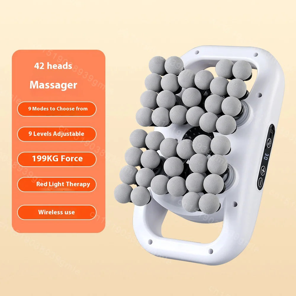 Body Massage Gun — 48-66 Heads, 9 Modes for Waist, Back, Neck & Shoulder Relief
