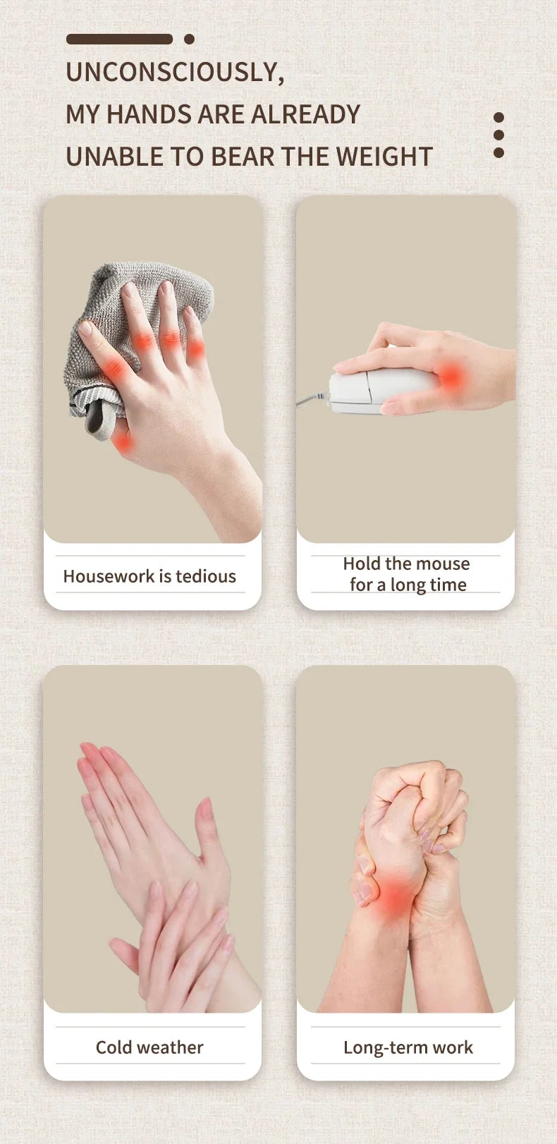 VIMYSHOW Hand Massager with Airbag Compression & Heat Therapy