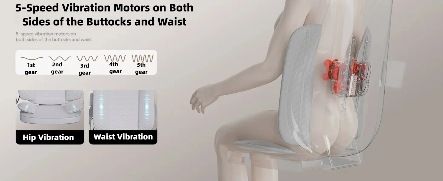 Back Massager Cushion with Kneading & Heat for Lower Back