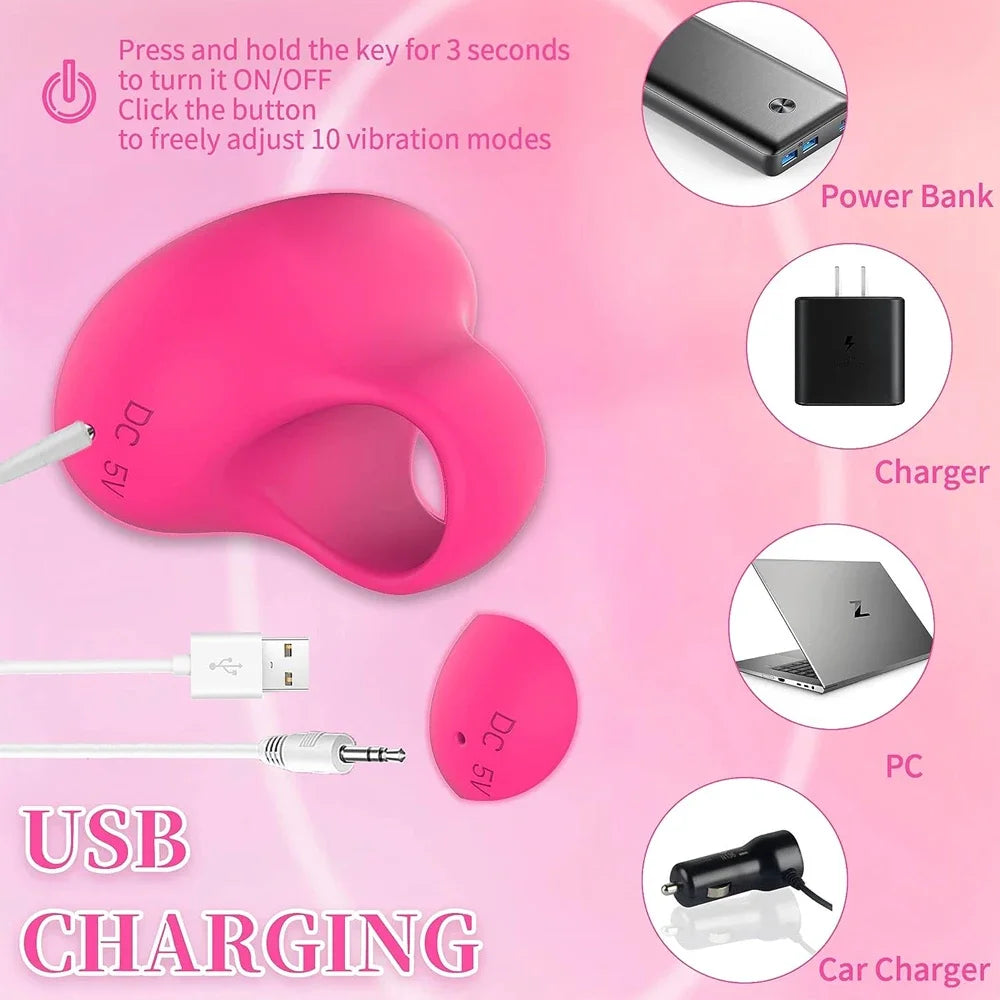 Pocket Mini Ring Face & Eye Massager — USB Rechargeable, Waterproof & Portable
