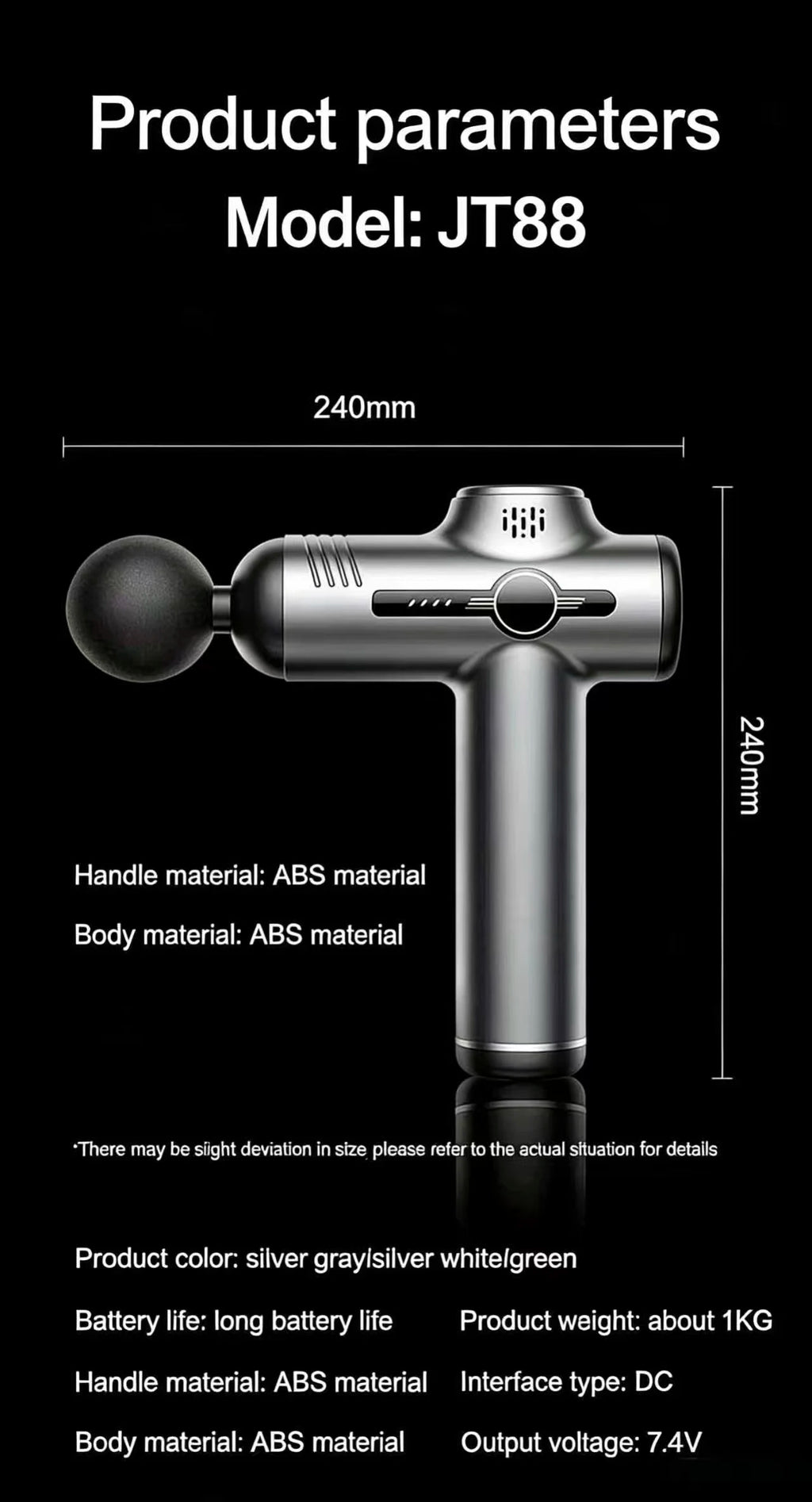 Portable Fascia Gun — Compact Vibration Massage Gun for Body, Neck & Back Muscle Relief