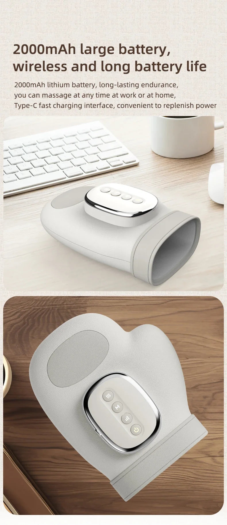VIMYSHOW Hand Massager with Airbag Compression & Heat Therapy