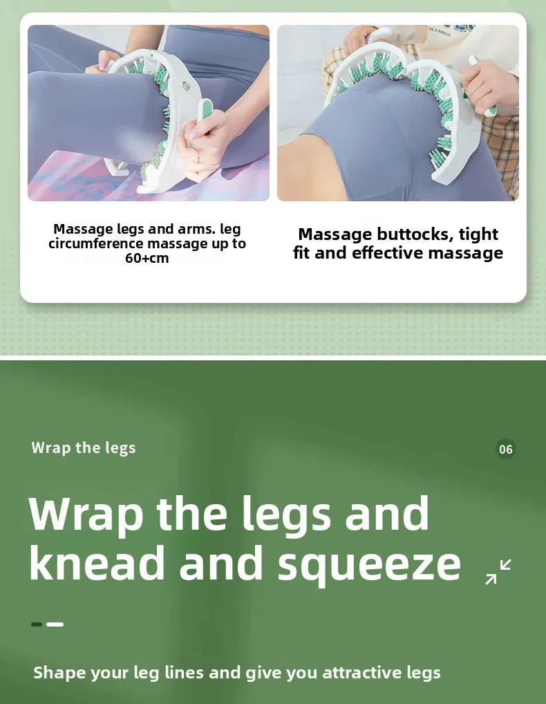 Ring Body Massager with 14 Soft Rubber Rollers
