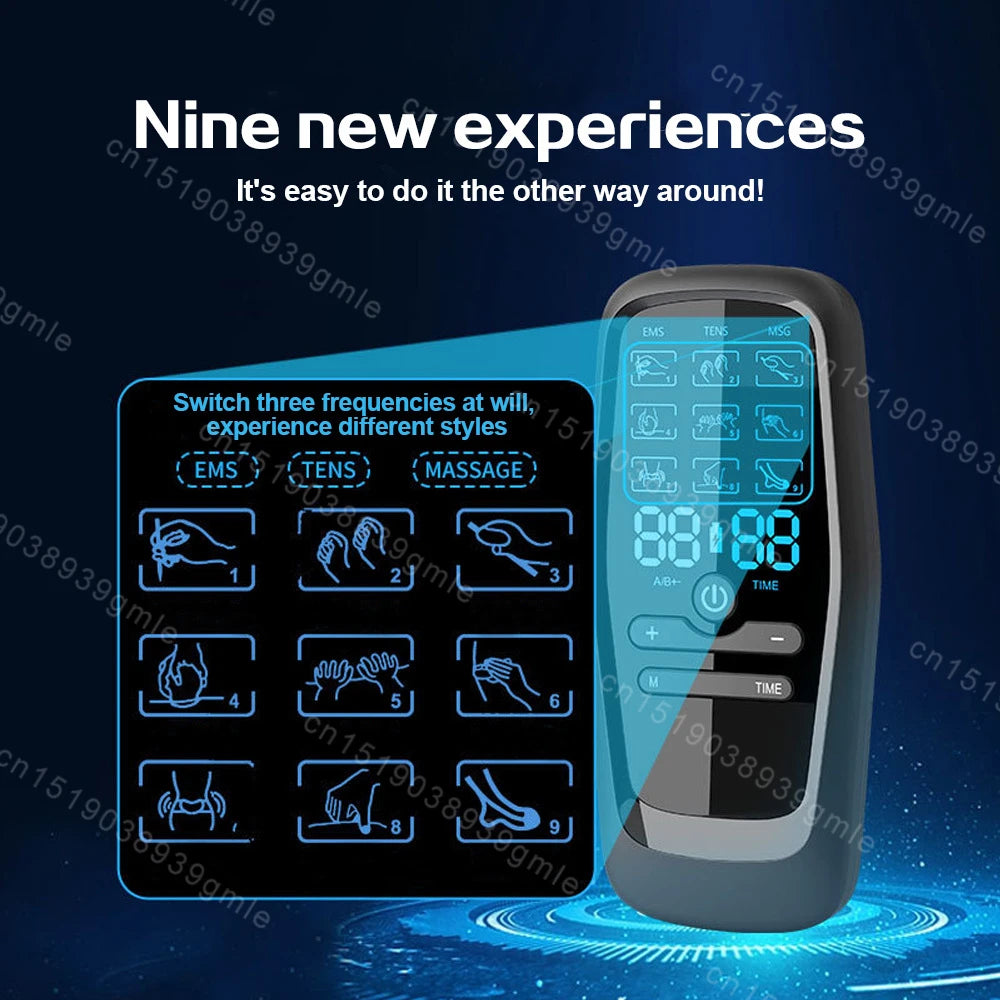 EMS Electric Muscle Stimulator — TENS Unit Physiotherapy Pulse Massager for Full Body Pain Relief
