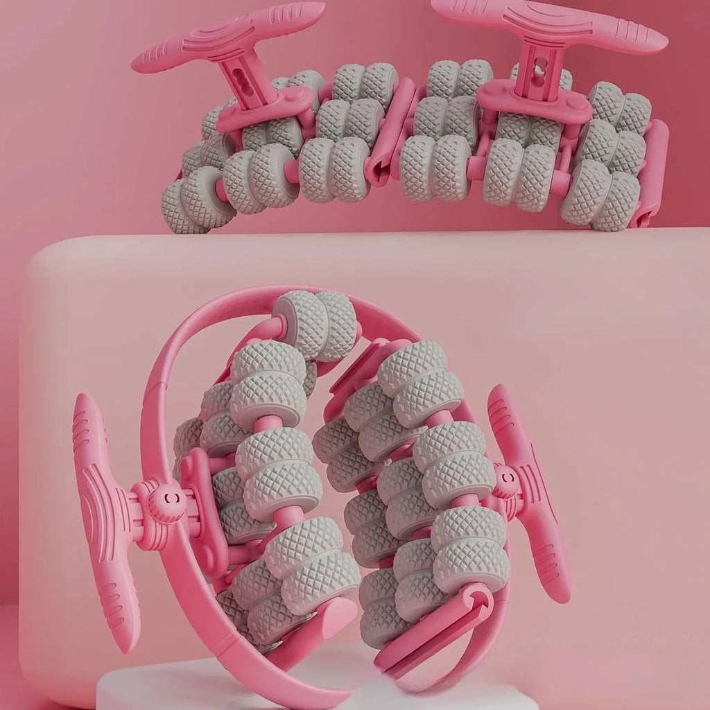 Ring Body Massager with 14 Soft Rubber Rollers