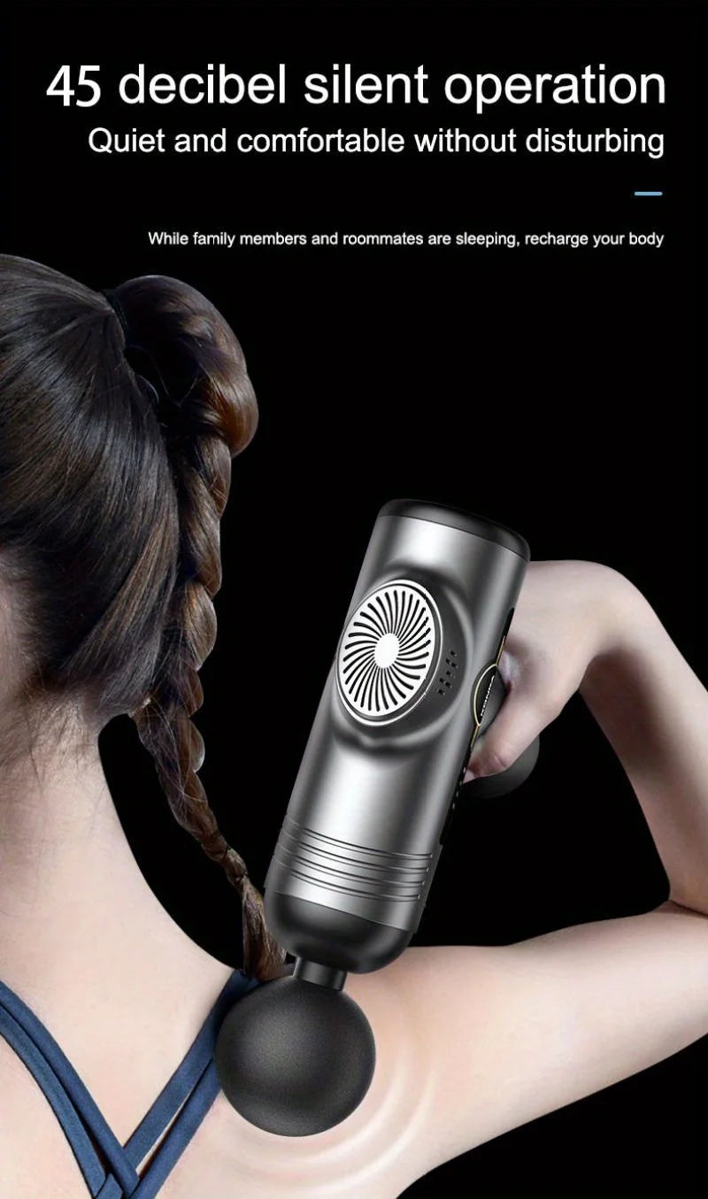 Portable Fascia Gun — Compact Vibration Massage Gun for Body, Neck & Back Muscle Relief