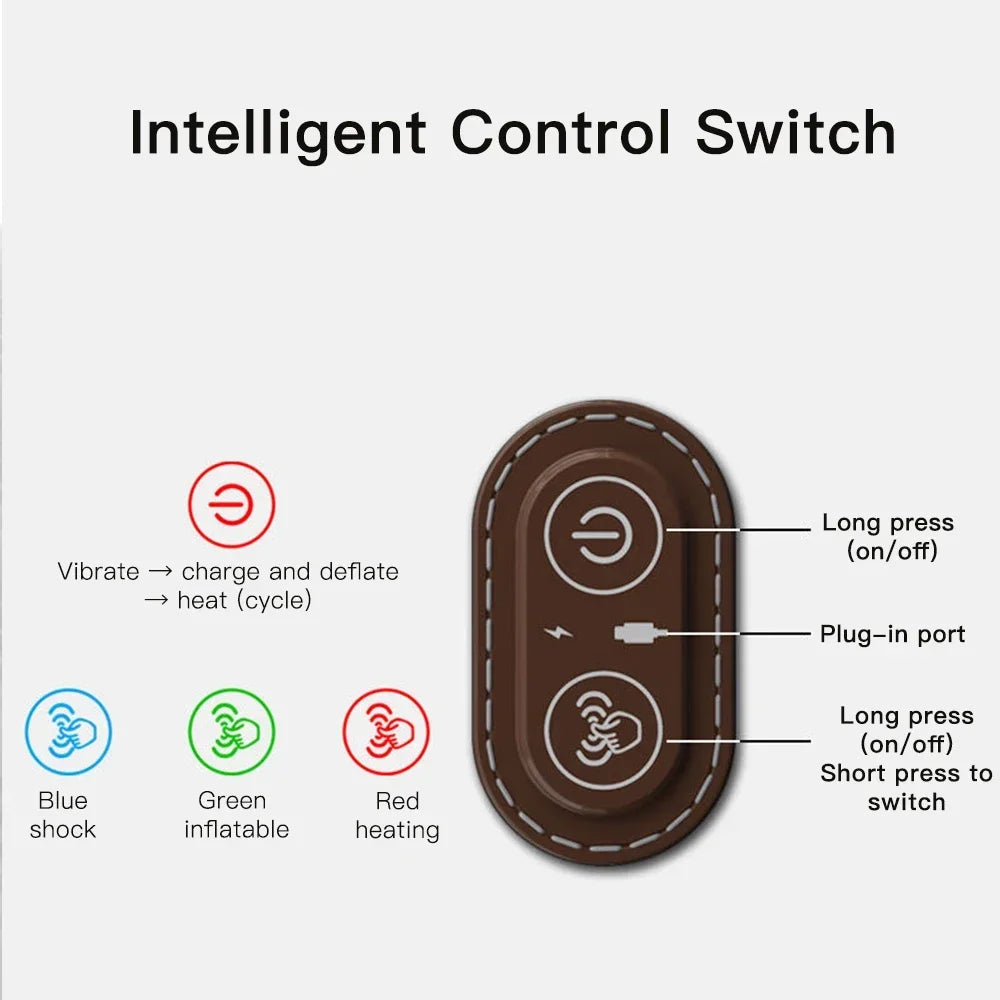 Electric Neck Massager Pillow — Cervical Heating Vibration Support for Pain Relief & Better Sleep