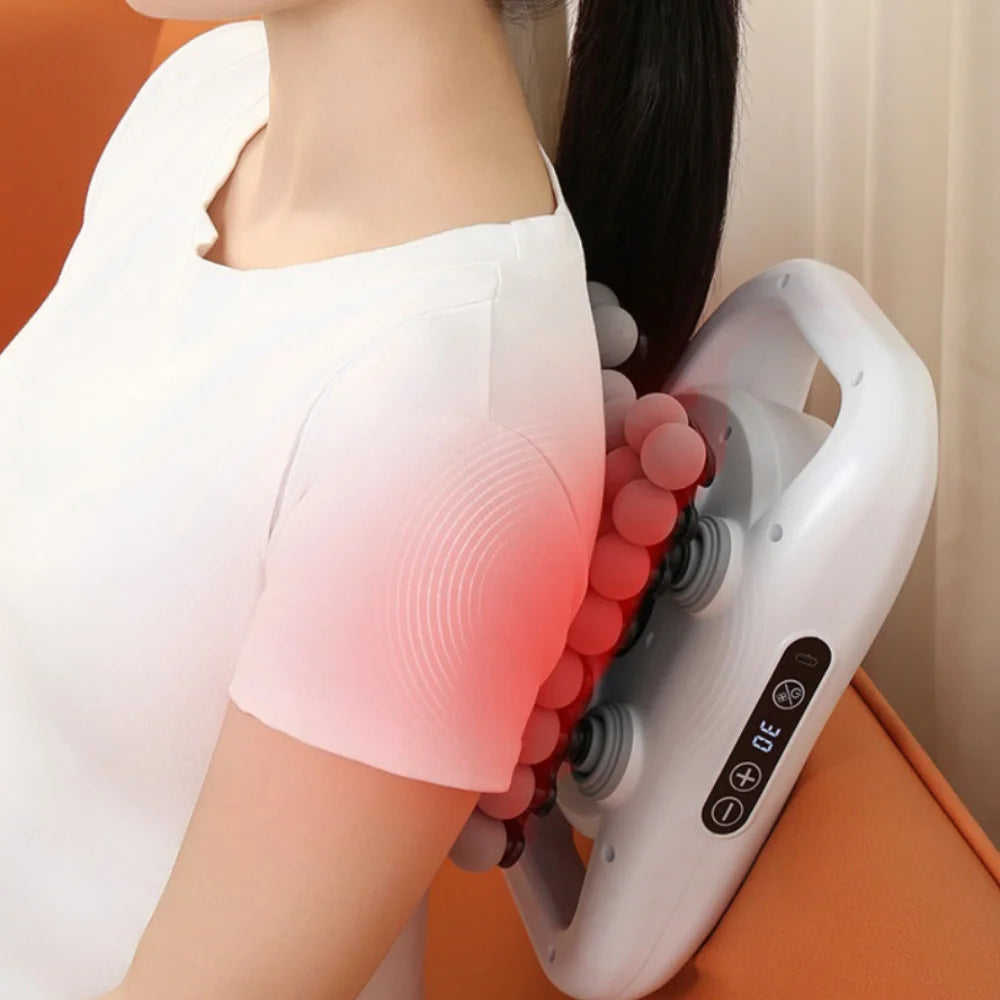 Body Massage Gun — 48-66 Heads, 9 Modes for Waist, Back, Neck & Shoulder Relief